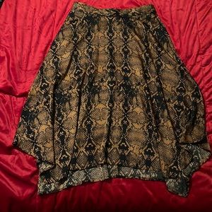 APT 9 Brown Snakeskin Skirt